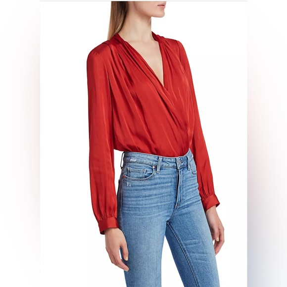 PAIGE Sevilla Bodysuit in Tulip Red - Size L - Picture 2 of 15